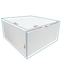 Caixa para Bolo Quadrada Alta Nº 6 32x32x15cm Cia dos