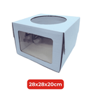 Caixa para Bolo com Visor Duplo 28x28x20cm Cia dos Produtos
