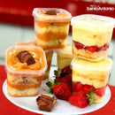 Pote Quadrado Transparente Com Tampa 220ml 10 Unidades PLASTILANIA