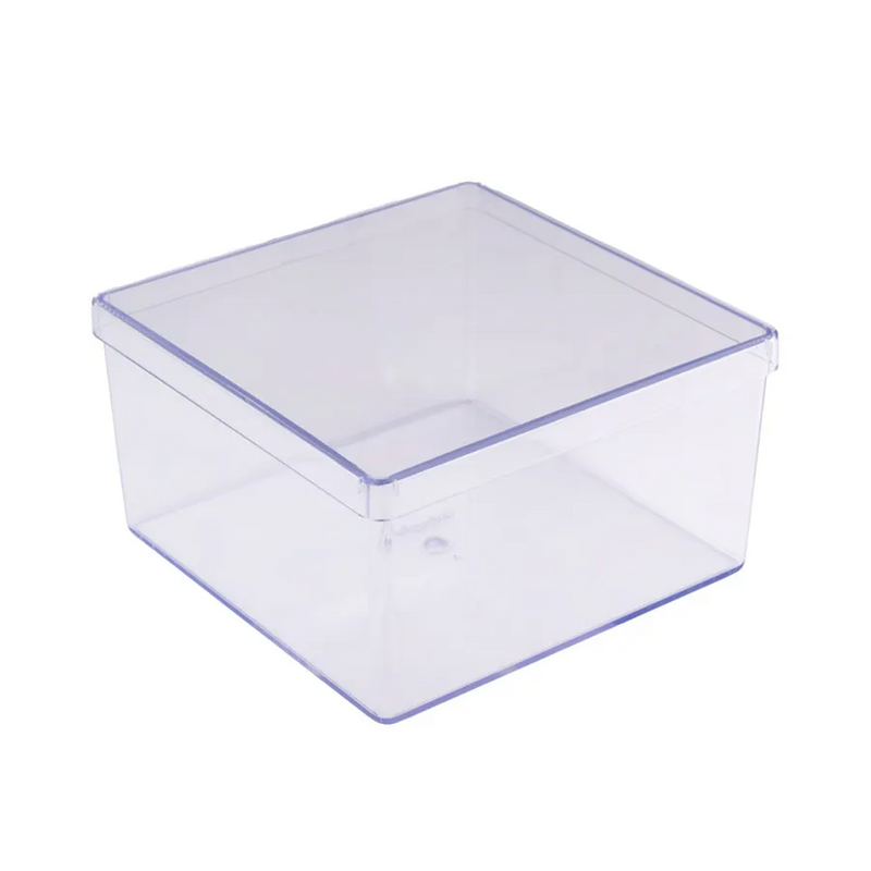 Cake Box Quadrado Cristal Com Tampa 15X8X15CM UN 412789 BLUESTAR