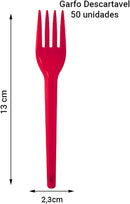 Garfo Descartável Sobremesa  Festa 50 und