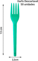 Garfo Descartável Sobremesa  Festa 50 und
