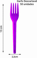 Garfo Descartável Sobremesa  Festa 50 und