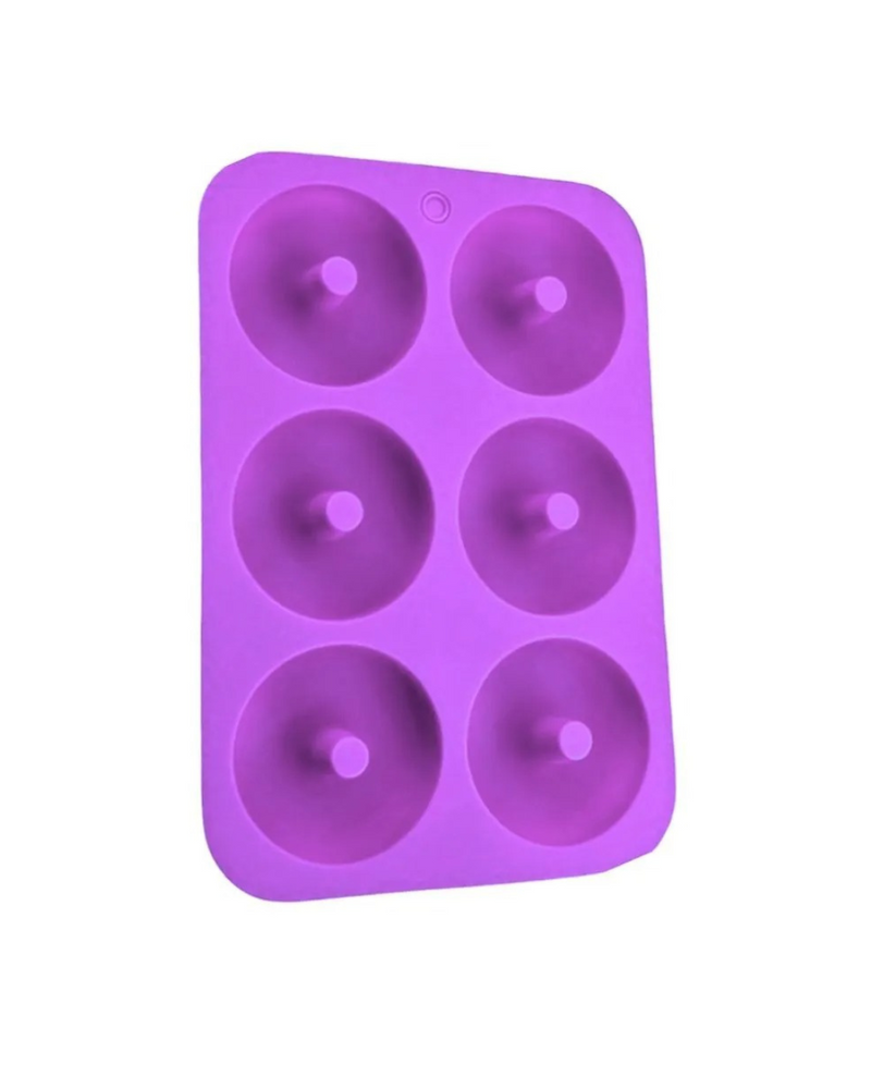 Forma de Silicone Donuts 6 Cavidades - Confeitudo