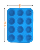 Forma de Silicone 12 Cavidades Assadeira Forminha Cupcake - Confeitudo