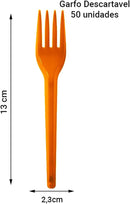 Garfo Descartável Sobremesa  Festa 50 und