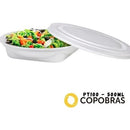 Marmitex Copobras Isopor Pt-100q Fundo Quadrado C/ Tampa - 500ml C/100uni