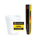 Copo Isopor 180ml Descartável Copobras C/25 Unidades