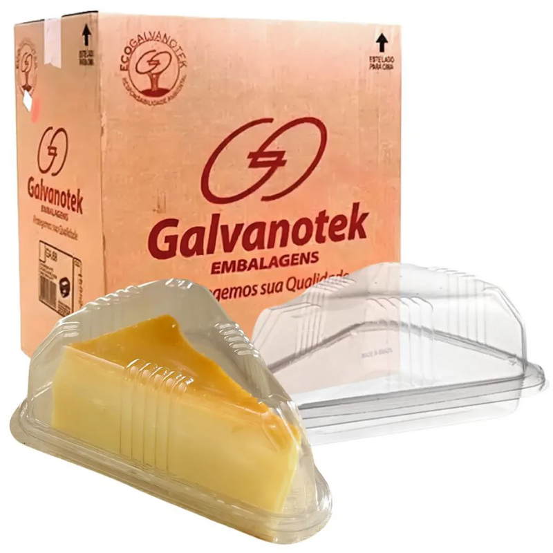 Embalagem Descartável Mini Fatia Torta G635 Galvanotek c/400 Conjuntos