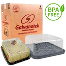 Embalagem Descartável Mini Torta Retangular G45CT Galvanotek Comtemporânea 1,5kg c/50 Conjuntos