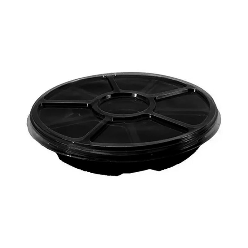 Embalagem G-550 Bandeja c/6 divisórias preta c/50 und Galvanotek