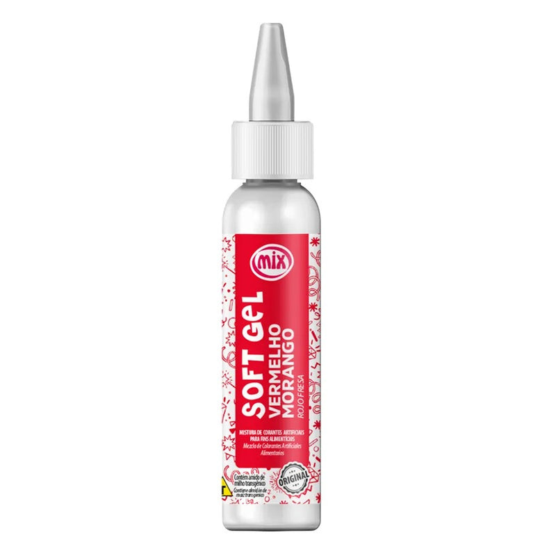 Corante Soft Gel 25g Vermelho Morango Intenso Mix