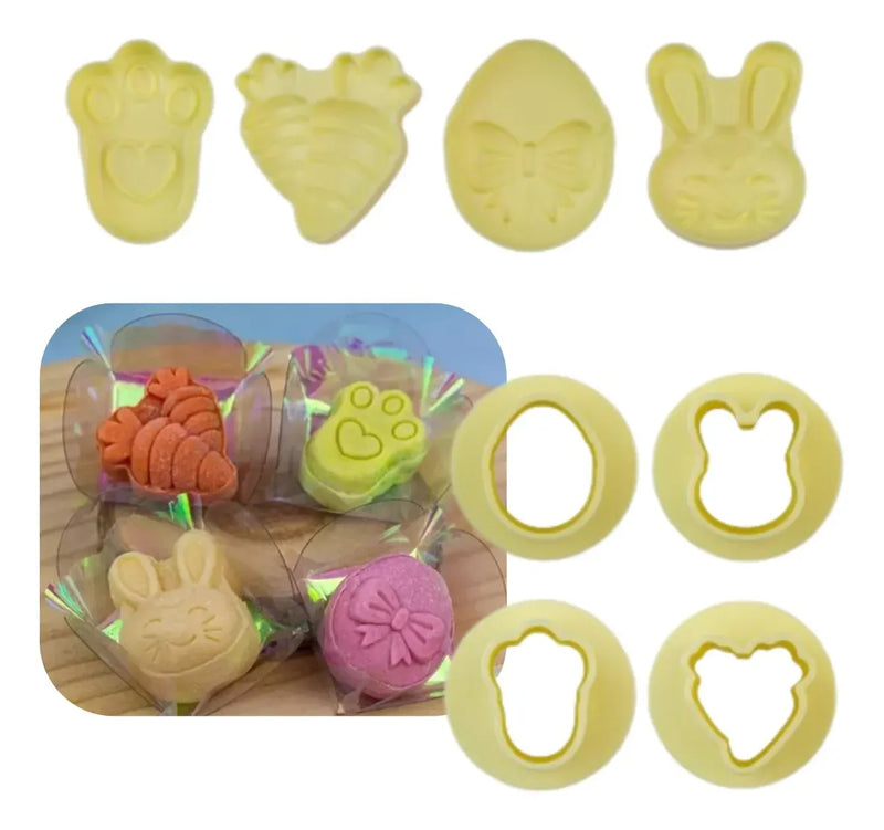 Kit Ejetor Max Pascoa Cortador Doces Bluestar