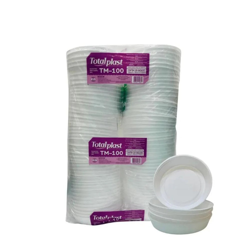 Marmitex Isopor TM-100 500ml Com 100 Unidades Totalplast
